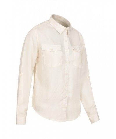 Utility Womens Tencel Shirt Cream $17.48 Tops