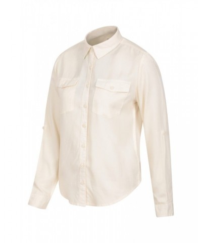 Utility Womens Tencel Shirt Cream $17.48 Tops