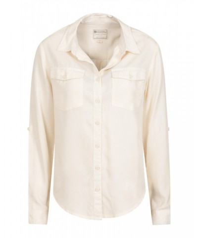 Utility Womens Tencel Shirt Cream $17.48 Tops