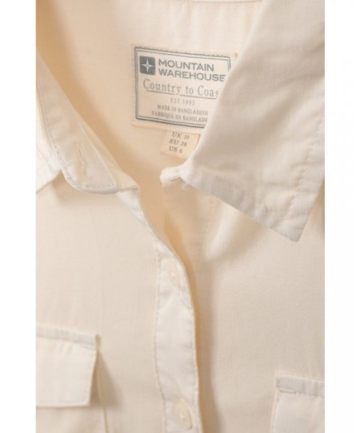 Utility Womens Tencel Shirt Cream $17.48 Tops