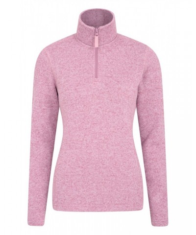 Idris Womens Half Zip Fleece Light Pink $17.02 Fleece