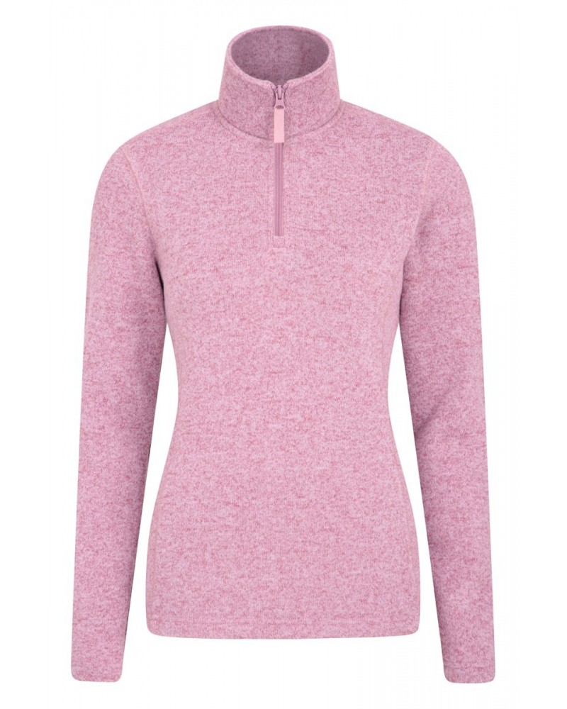 Idris Womens Half Zip Fleece Light Pink $17.02 Fleece