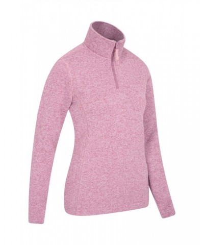 Idris Womens Half Zip Fleece Light Pink $17.02 Fleece