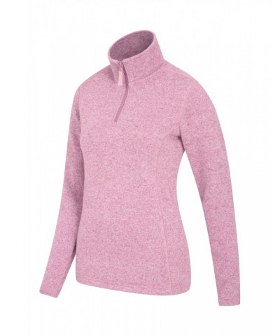 Idris Womens Half Zip Fleece Light Pink $17.02 Fleece