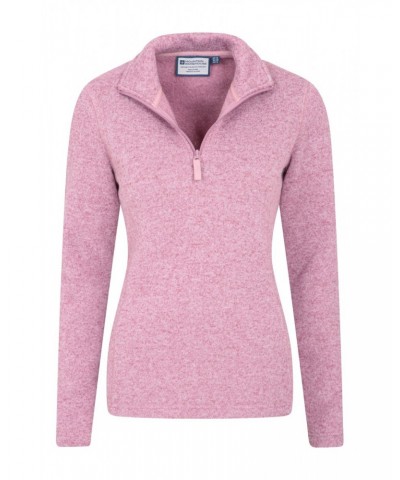 Idris Womens Half Zip Fleece Light Pink $17.02 Fleece