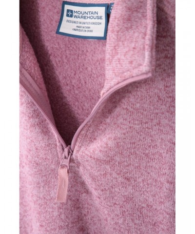 Idris Womens Half Zip Fleece Light Pink $17.02 Fleece