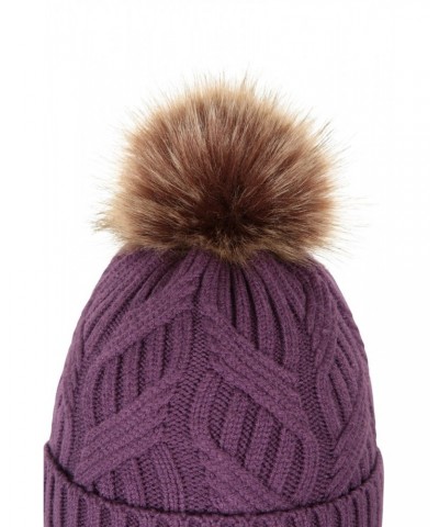 Florence Womens Pom Beanie Purple $10.39 Accessories