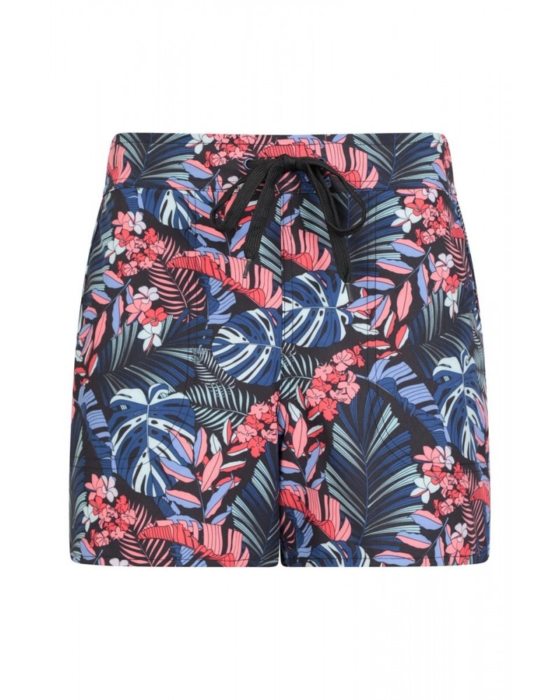 Patterned Womens Stretch Boardshorts - Short Tropics $16.82 Pants