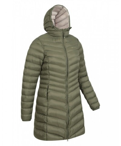 Florence Womens Long Insulated Jacket Khaki $47.99 Jackets