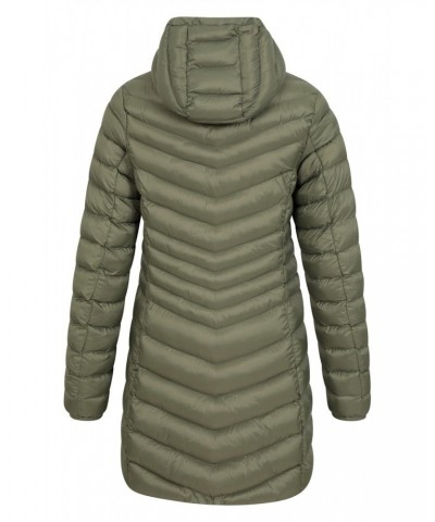 Florence Womens Long Insulated Jacket Khaki $47.99 Jackets