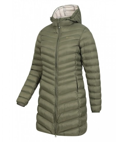 Florence Womens Long Insulated Jacket Khaki $47.99 Jackets