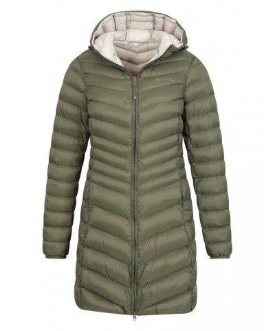 Florence Womens Long Insulated Jacket Khaki $47.99 Jackets