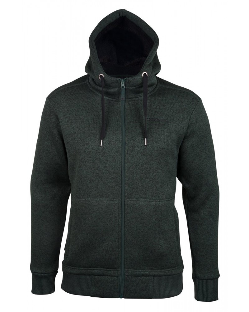 Nevis Mens Fleece Lined Hoodie Dark Green $21.65 Loungewear