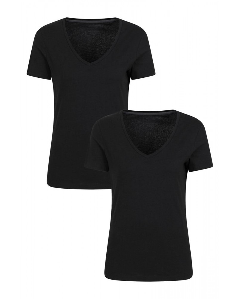 Eden Womens Organic Short Sleeve T-Shirt Multipack Black $15.00 Tops