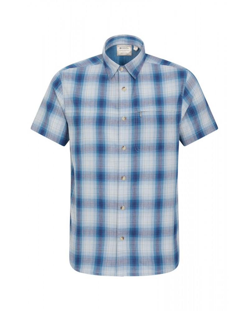 Holiday Mens Cotton Shirt Blue $18.14 Tops