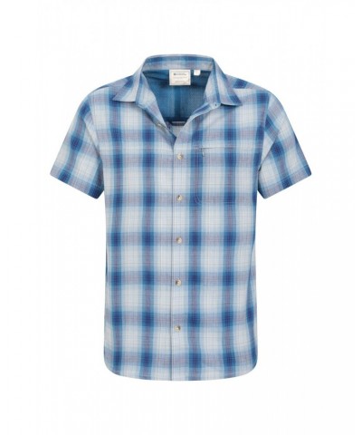 Holiday Mens Cotton Shirt Blue $18.14 Tops