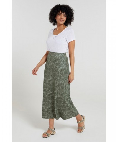 Shore Womens Long Jersey Skirt Forest Khaki $19.59 Dresses & Skirts