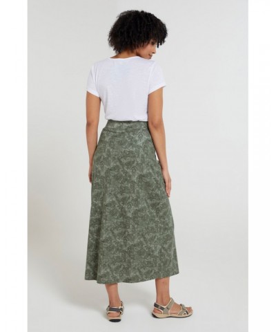 Shore Womens Long Jersey Skirt Forest Khaki $19.59 Dresses & Skirts