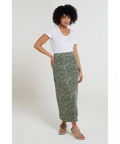 Shore Womens Long Jersey Skirt Forest Khaki $19.59 Dresses & Skirts