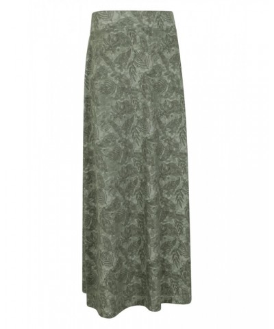 Shore Womens Long Jersey Skirt Forest Khaki $19.59 Dresses & Skirts