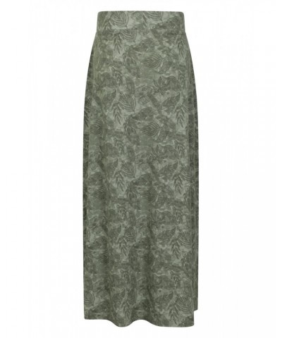 Shore Womens Long Jersey Skirt Forest Khaki $19.59 Dresses & Skirts