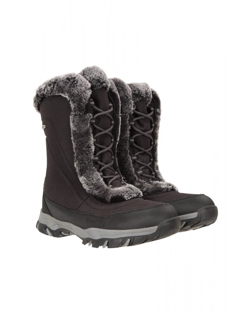 Ohio Womens Snow Boots Jet Black $24.60 Footwear