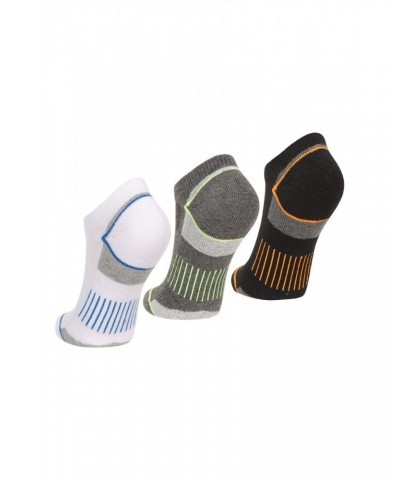 Kids IsoCool Trainer Length Socks 3-Pack Black $9.53 Accessories