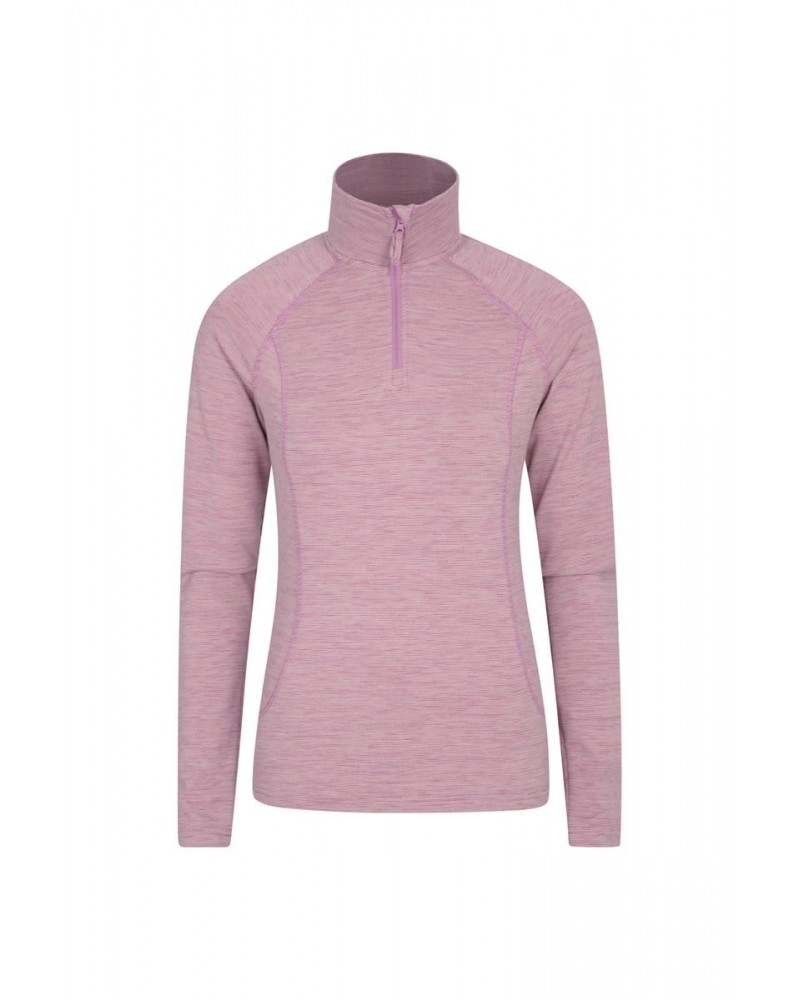 Bend And Stretch Womens Half-Zip Midlayer Pink $17.81 Active