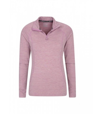 Bend And Stretch Womens Half-Zip Midlayer Pink $17.81 Active