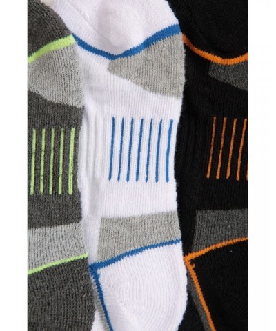 Kids IsoCool Trainer Length Socks 3-Pack Black $9.53 Accessories