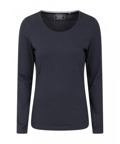 Eden Womens Organic Round Neck T-Shirt Navy $14.30 Tops