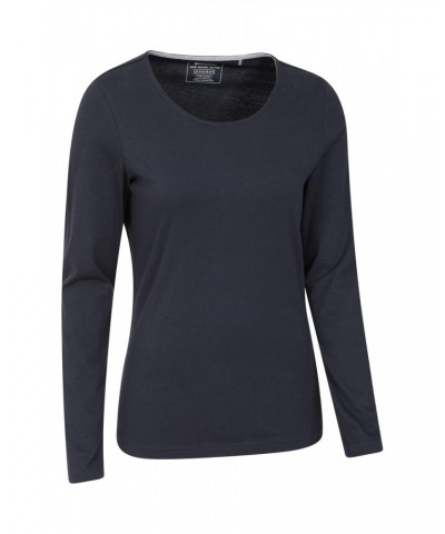 Eden Womens Organic Round Neck T-Shirt Navy $14.30 Tops