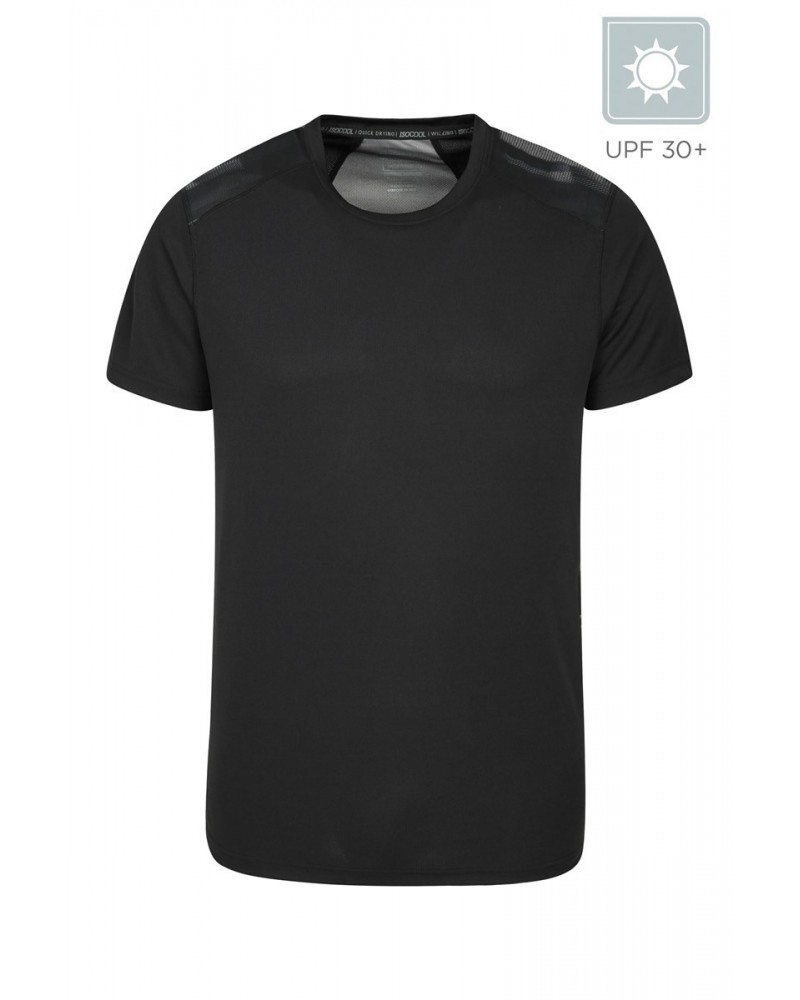 Aspect Printed Mens Panel T-Shirt Black $10.39 Tops