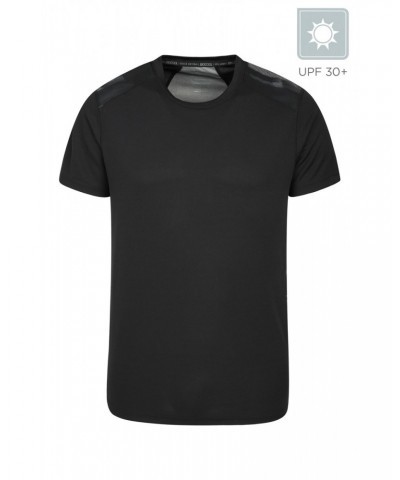 Aspect Printed Mens Panel T-Shirt Black $10.39 Tops