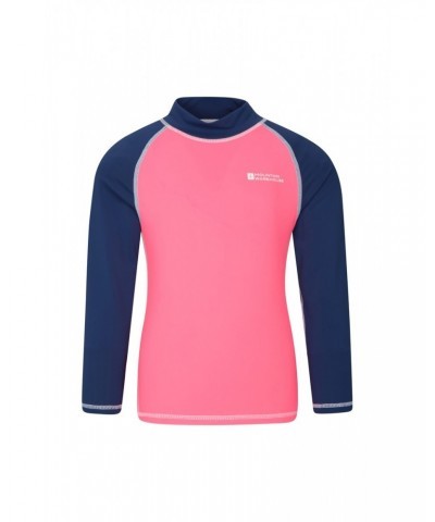 Kids Long Sleeved Rash Guard Fuchsia $19.79 Swimwear