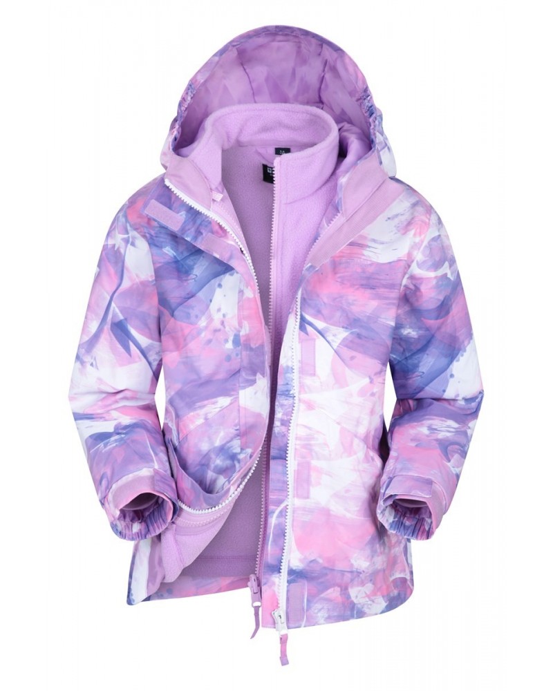 Aries Printed Waterproof Kids 3-in-1 Jacket Lilac $37.69 Jackets