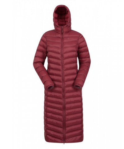 Florence Womens Extra Long Insulated Jacket Burgundy $38.40 Jackets