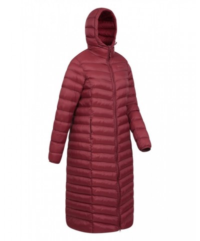 Florence Womens Extra Long Insulated Jacket Burgundy $38.40 Jackets