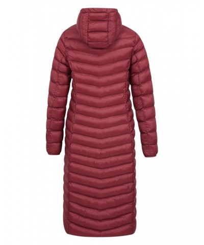 Florence Womens Extra Long Insulated Jacket Burgundy $38.40 Jackets