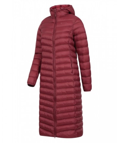 Florence Womens Extra Long Insulated Jacket Burgundy $38.40 Jackets