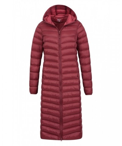 Florence Womens Extra Long Insulated Jacket Burgundy $38.40 Jackets