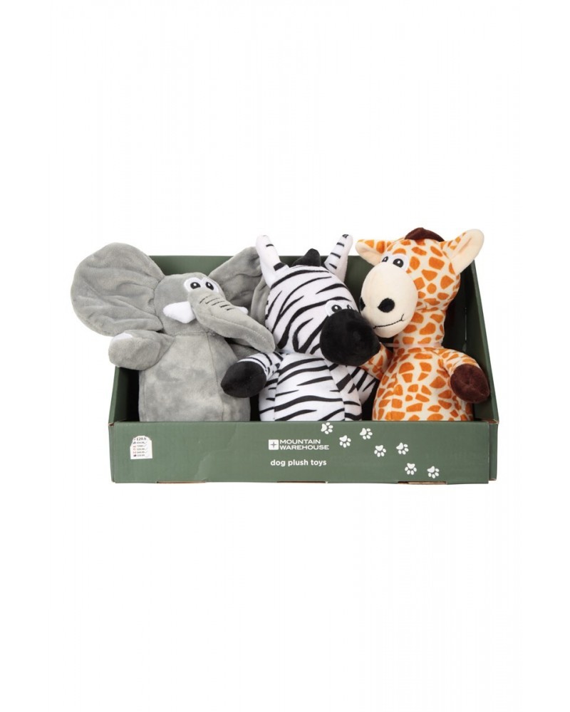 Dog Soft Toys - Animal Box Trio Brown $13.56 Pets