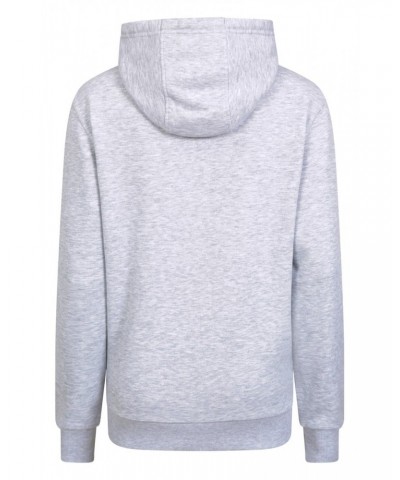 Wander Womens Embroidered Hoodie Light Grey $16.82 Tops