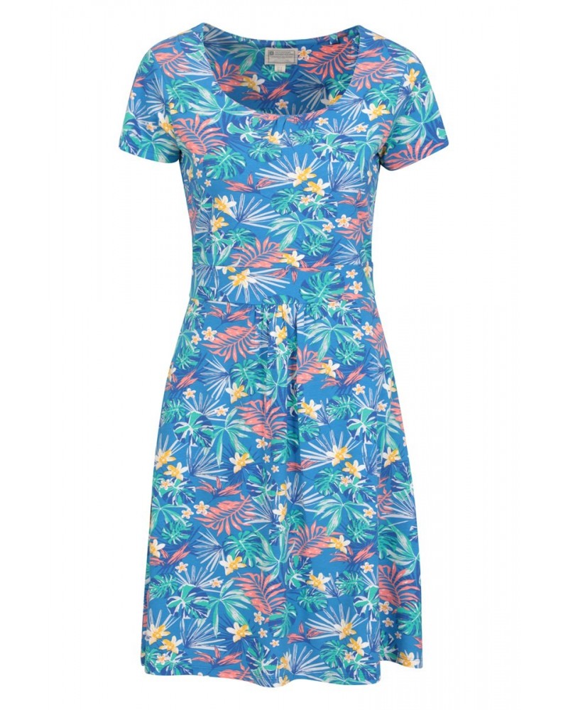 Orchid Patterned Womens UV Dress Turquoise $18.50 Dresses & Skirts