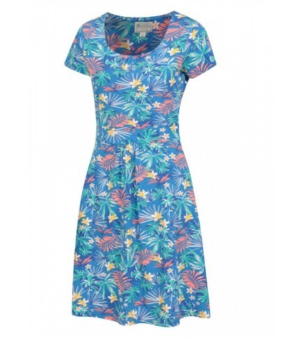 Orchid Patterned Womens UV Dress Turquoise $18.50 Dresses & Skirts