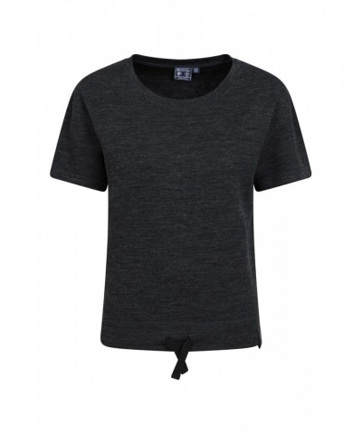 Merino Womens Drawstring Sweat Top Black $29.14 Loungewear