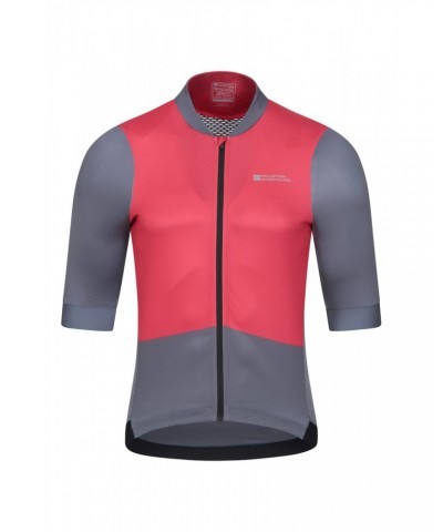 Strada Mens Cycling Full-Zip Jersey Red $25.97 Tops