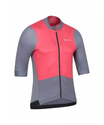 Strada Mens Cycling Full-Zip Jersey Red $25.97 Tops