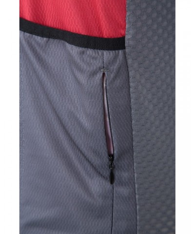 Strada Mens Cycling Full-Zip Jersey Red $25.97 Tops