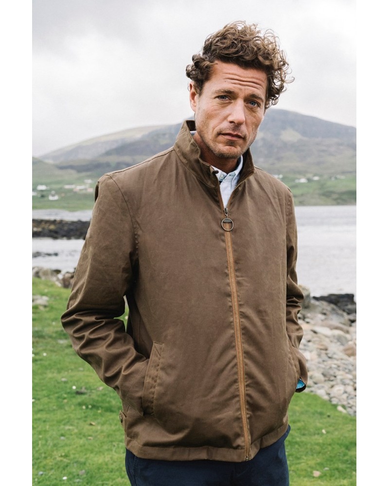 Porthleven Mens Waxed Harrington Jacket Tan $71.50 Jackets